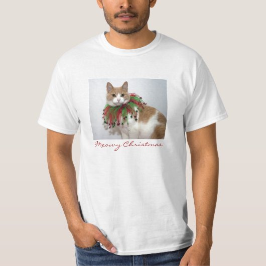 MeowyのクリスマスのTシャツ Tシャツ (正面)
