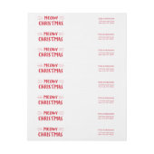 Meowyのクリスマス|かわいい猫の休日 ラップアラウンドラベル (シート)