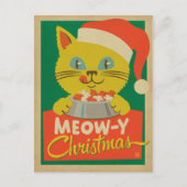 Meowyのクリスマス シーズンポストカード (正面)