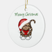 Meowyのクリスマス セラミックオーナメント (左)