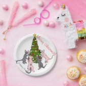 Meowyのクリスマス! Sphynxおよびバンビーノのプレート ペーパープレート (パーティー)