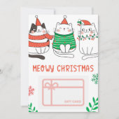 Meowyクリスマスギフトカードホルダー 招待状 (正面)