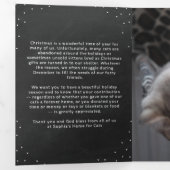 Meowyクリスマスフォトコラージュ猫シェルター 三つ折りクリスマスカード (内部最初)