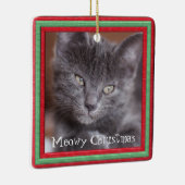 Meowyクリスマスフレームカスタマイズ可能子猫 セラミックオーナメント (右)