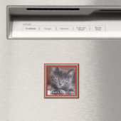 Meowyクリスマスフレームカスタマイズ可能子猫 マグネット (インサイチュ (食洗機))