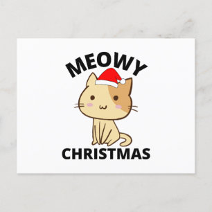 Meowyクリスマスポストカード ポストカード