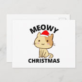 Meowyクリスマスポストカード ポストカード (正面/裏面)
