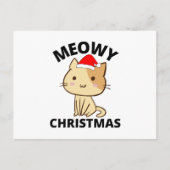 Meowyクリスマスポストカード ポストカード (正面)