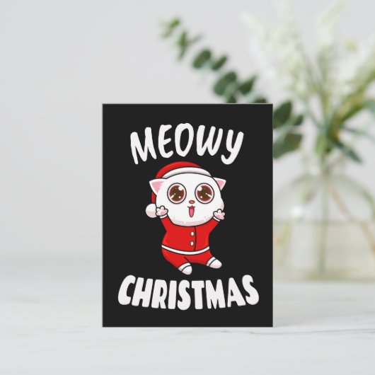 Meowyクリスマス – クリスマス2022 ポストカード (スタンド正面)