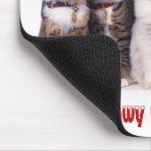 "Meowyクリスマス!" 帽子の猫 マウスパッド (コーナー)