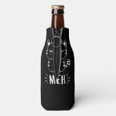 Meowy猫好き女性女性雌猫おもしろい- Cat ボトルクーラー (ボトル裏面)