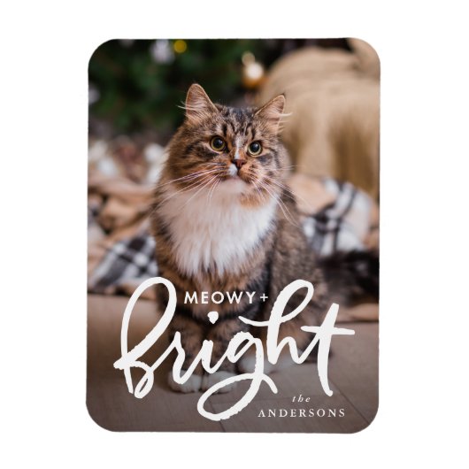 Meowy and Bright Cat写真 マグネット (縦)