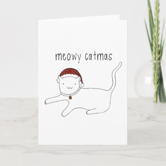 Meowy Catmasの縦書きグリーティングカード シーズンカード (正面)