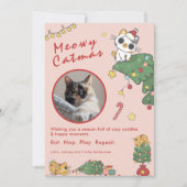 Meowy Catmas | かわいい猫のクリスマス写真 シーズンカード (正面)