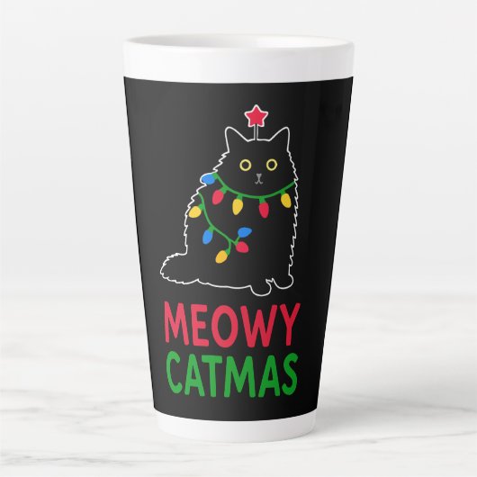 Meowy Catmas カフェラテマグ (正面)