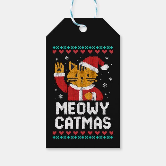 Meowy Catmas ギフトタグ (正面)