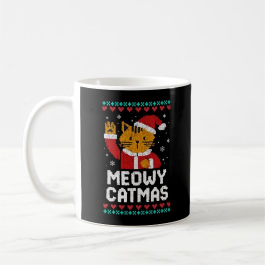 Meowy Catmas コーヒーマグカップ (左)