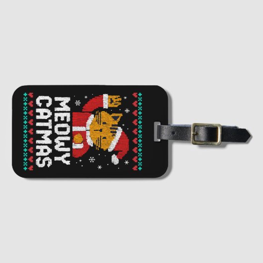 Meowy Catmas ラゲッジタグ (正面横)