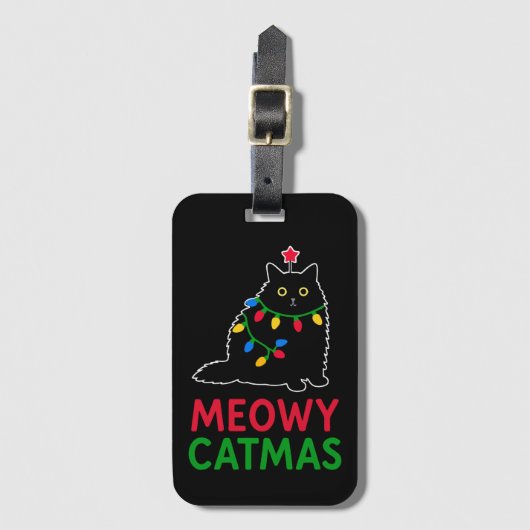 Meowy Catmas ラゲッジタグ (正面縦)