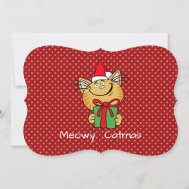 Meowy Catmas 5" x 7"標準の白い封筒。Inc.カード シーズンカード