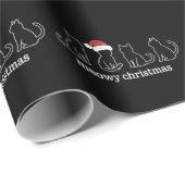 Meowy Catmas Cat Christmas Cute Kitten Cats Santa  ラッピングペーパー (ロールコーナー)