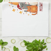 Meowy Catmas Cat Christmas Tree Xmas (1) キッチンタオル (折り畳み)