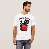 Meowy Catmas - Cat with Christmas ornament Tシャツ (正面フル)