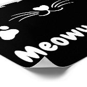 Meowy Catmas Cute Kitten Cats Santa Hat Christmas  ポスター (角)