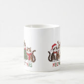 Meowy Catmas Funny Christmas Cats Holiday Gift コーヒーマグカップ (中央)