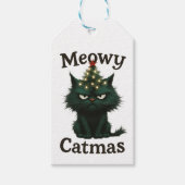Meowy Catmas Moody cat ギフトタグ (正面)