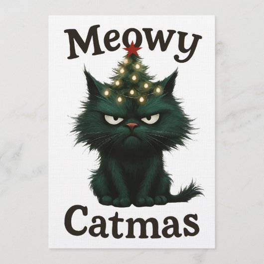 Meowy Catmas Moody cat 招待状 (正面)