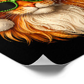 Meowy Catmas Santa Hat Maine Coon Cat Christmas Pa ポスター (角)