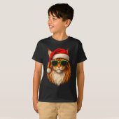 Meowy Catmas Santa Hat Maine Coon Cat Christmas Pa Tシャツ (正面フル)