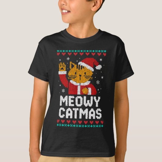 Meowy Catmas Tシャツ (正面)