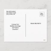 Meowy Christmasかわいい猫あなたの写真をカスタム追加 シーズンポストカード (裏面)