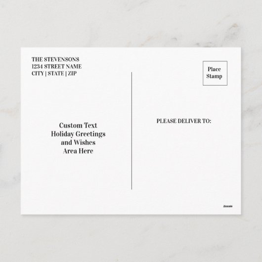 Meowy Christmasかわいい猫あなたの写真をカスタム追加 シーズンポストカード (裏面)