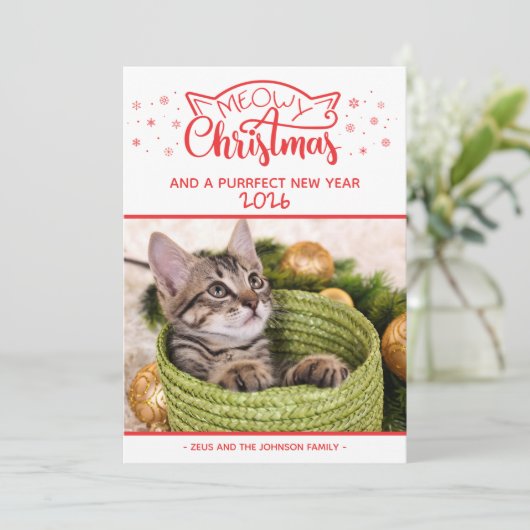 Meowy Christmasと正真正銘のフォトカード (スタンド正面)