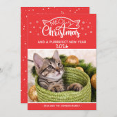 Meowy Christmasと正真正銘のフォトカード (正面/裏面)