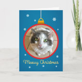 Meowy Christmasカスタム FRAMEの猫の写真を追加 シーズンカード (正面)