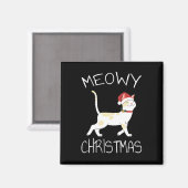 Meowy Christmas -おもしろい Christmas 2022 マグネット (正面/裏面)