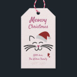 Meowy Christmas – かわいい子猫w.サンタの帽子 ギフトタグ<br><div class="desc">NewParkLane - Cute Christmas Giftタグ、サンタハットと愛らしい子猫の装い、「Meowy Christmas」の願い。このコレクションをチェックして一致するアイテムをチェック！具体的な個人的なデザインの願い？感じお連絡楽に！</div>