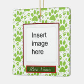 Meowy Christmas カスタムKitty Cat写真クリスマス セラミックオーナメント (左)