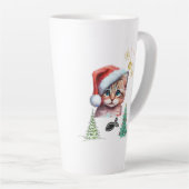 Meowy Christmas! カフェラテマグ (右アングル)