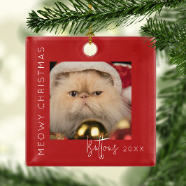 Meowy Christmas | ペットの写真入りクリスマスツリー メタルオーナメント