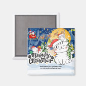 Meowy Christmas マグネット (正面/裏面)