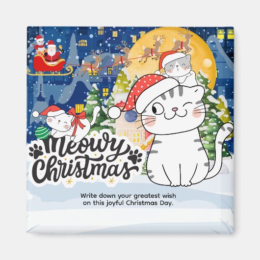 Meowy Christmas マグネット (正面)