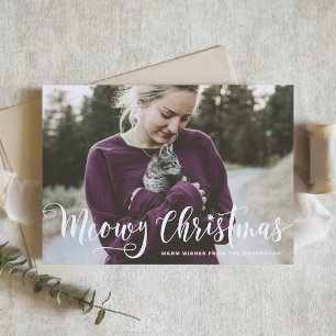 Meowy Christmas モダンKrightcoat Cat シーズンカード
