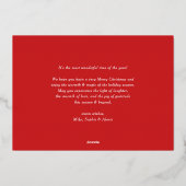 Meowy Christmas モダンKrightcoat Cat 箔シーズンカード (裏面)