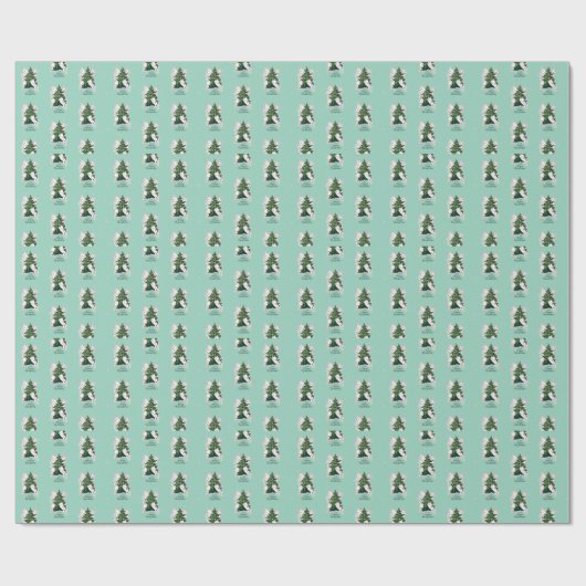 Meowy Christmas ラッピングペーパー (フラット)