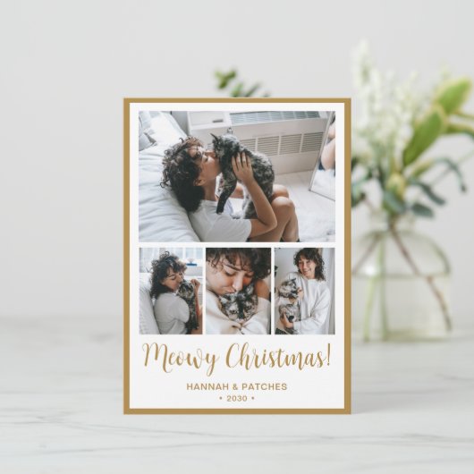 Meowy Christmas 4写真 シーズンカード (スタンド正面)